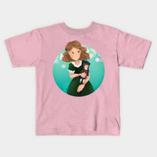 Nostalgic 90s Girl Christmas Kids T-Shirt